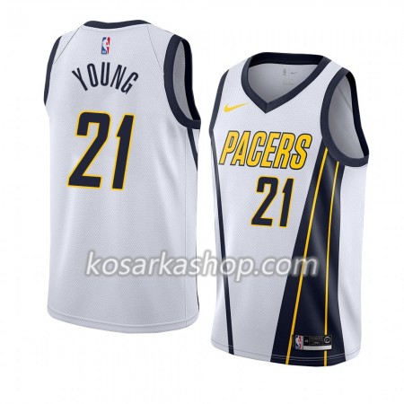 Dres Indiana Pacers Thaddeus Young 21 Nike 2018-19 Bijela Swingman